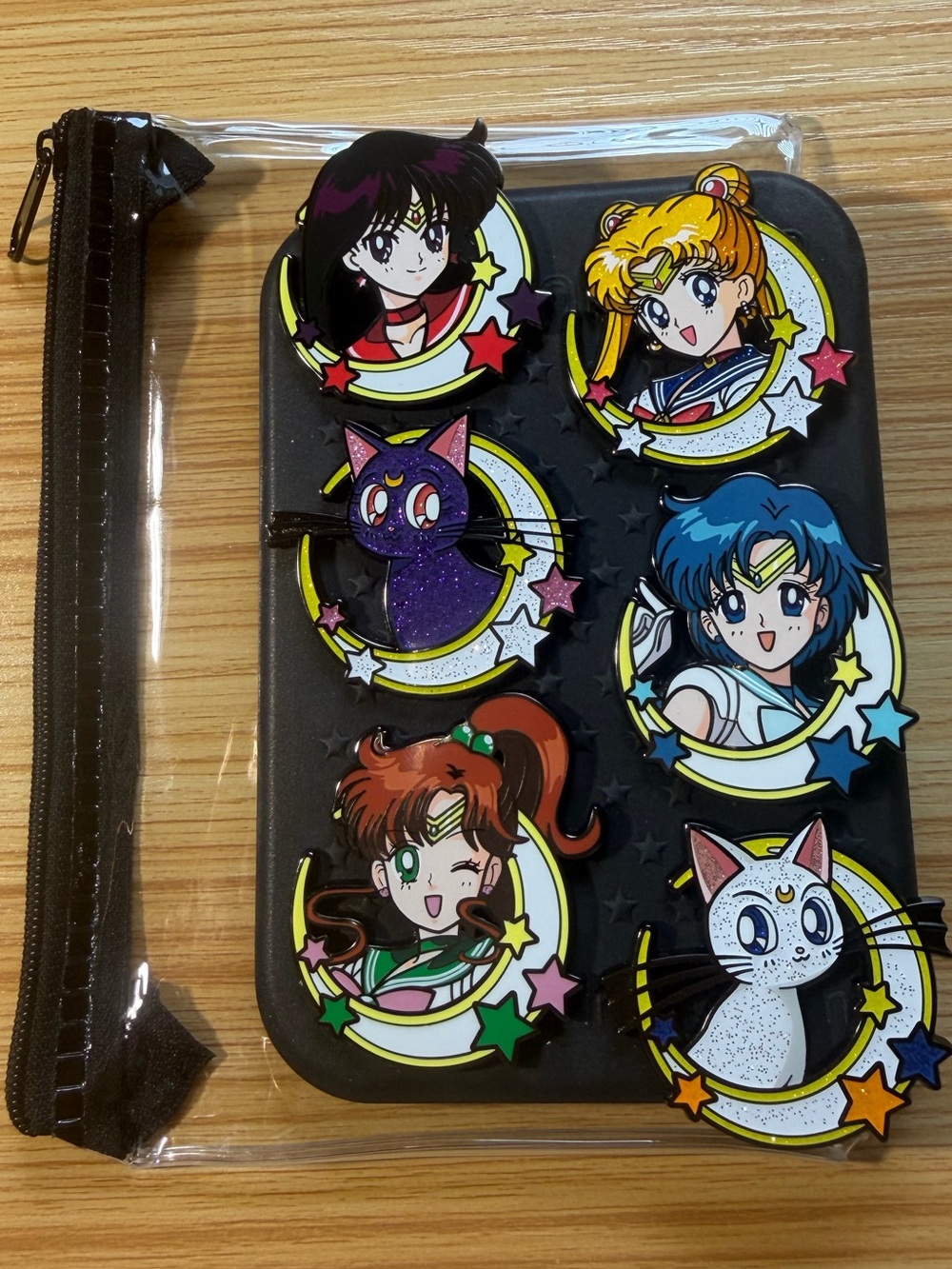 Sailor Moon Enamel Pin Lot+ Pin Folio & Pin Folio Cover